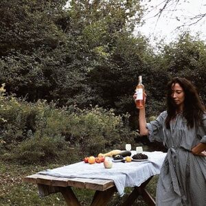 DÔEN Joan Dress Josephine Plaid XS Gingham Blue Green